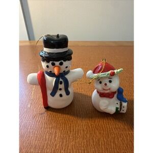 Vintage 1985 Midwest Importers Of Cannon Falls Snowman Ornaments
